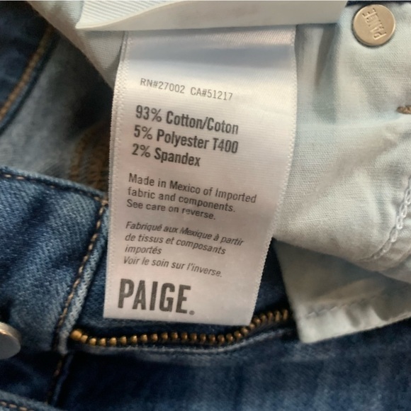 PAIGE Jax Knee Starla Deconstructed Denim Cut Off Shorts Raw Hem 26 - Picture 13 of 13